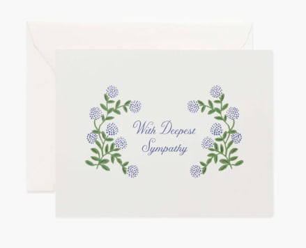 With Deepest Sympathy - Send your favorite someone a thoughtful message with one of our festive greeting cards. Blank interior.