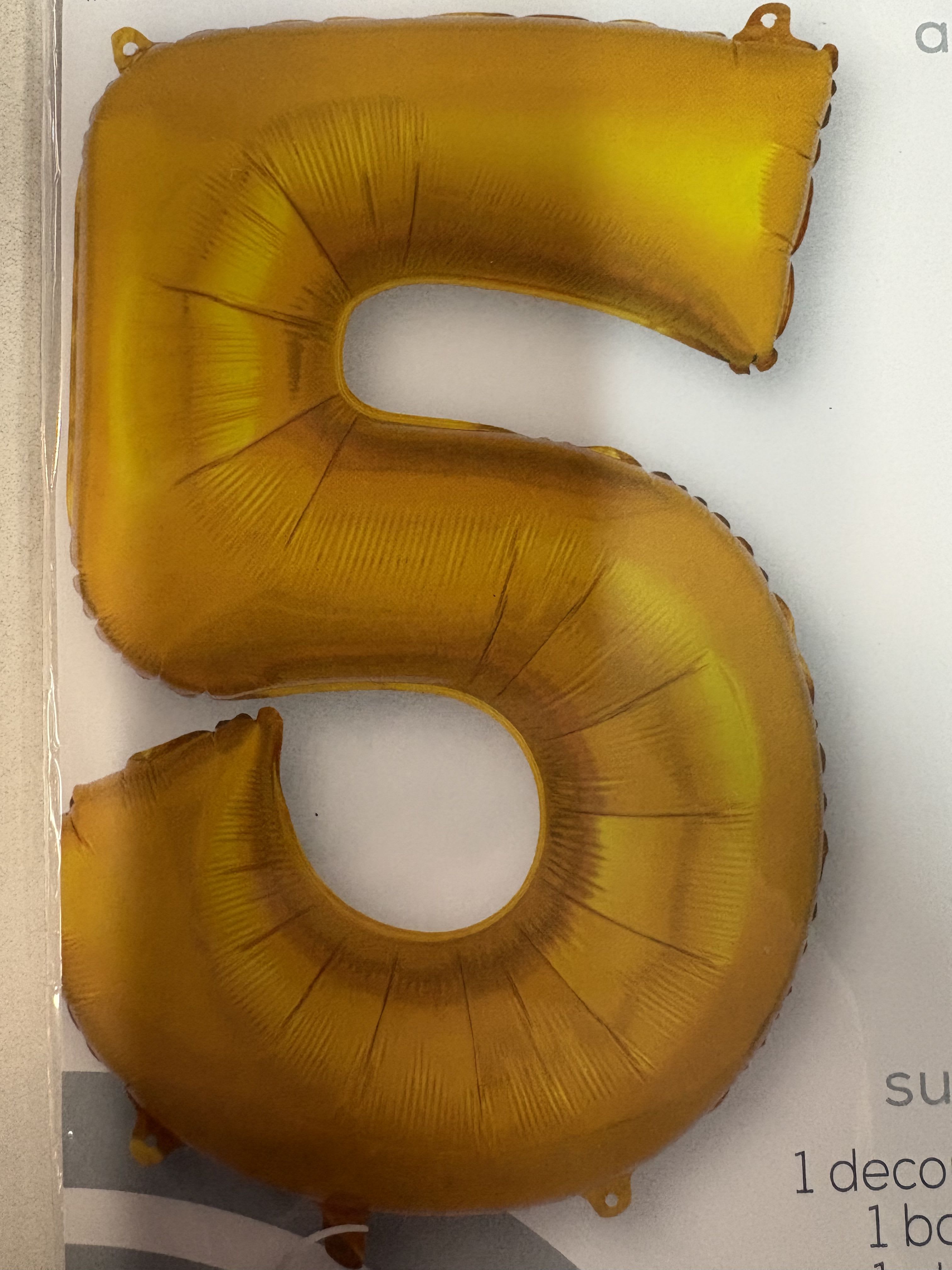 34" Mylar Number Balloon - Add a helium filled 34" Mylar number to your bouquet in gold or silver. Just let us know what number you need.