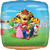 18" Super Mario Mylar - Bright, playful and instantly recognizable, this 18" Super Mario Mylar arrangement brings the energy of a birthday or kid's celebration straight to the room. Perfect for a child's birthday, a gaming-themed party, or to cheer up a young fan, the square cushion features beloved Mario characters in front of a bright castle backdrop-vivid blues, greens, reds and yellows create a festive, cartoon-style focal point that makes the recipient feel celebrated and seen.  Instead of traditional blooms, this durable mylar cushion uses bold primary colors and a cheerful outdoor scene to deliver instant visual impact alongside your other party decorations. The square cushion is lightweight, easy to place on tables or tied to a gift, and its playful design pairs well with balloons and simple floral accents for a fuller display. Order it as a stand-alone surprise for a Super Mario fan or combine it with a small bouquet to make a birthday moment feel extra special.