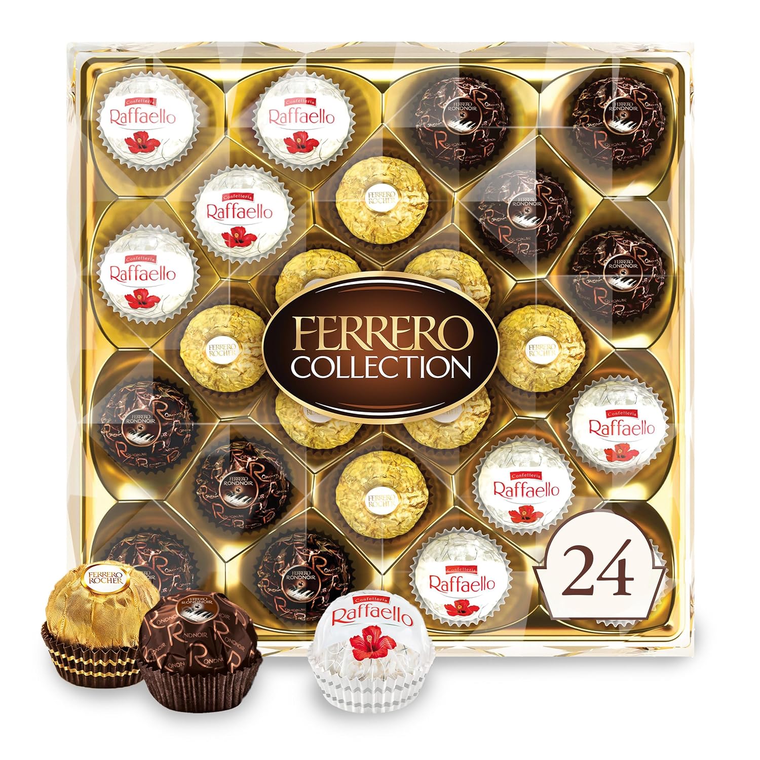 Box of Ferrero Collection chocolates with assorted wrapped truffles