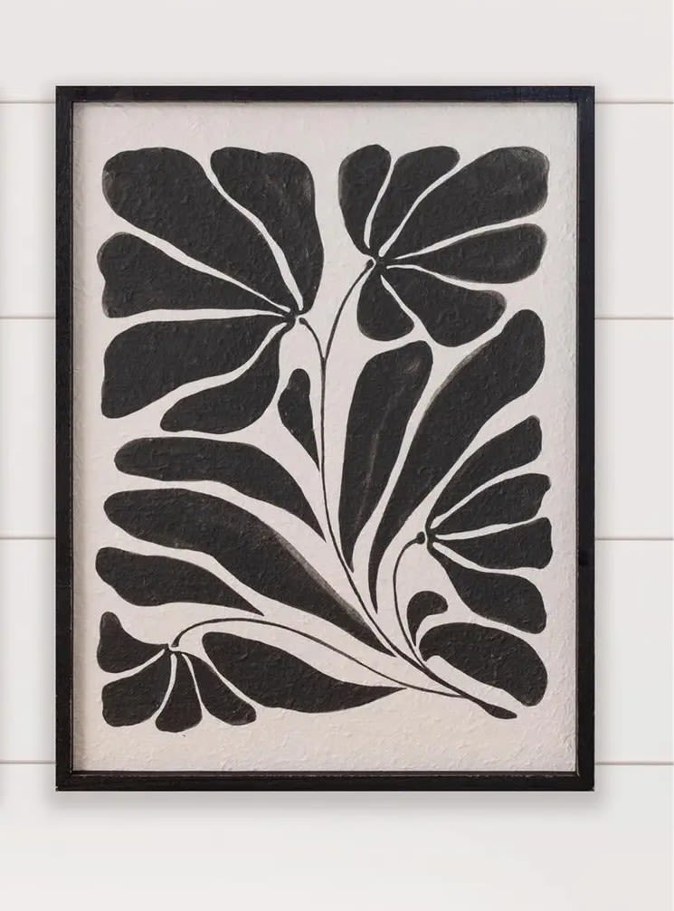 Black and White Botanical Wall Art - 18" x 24" Black and White Botanical Picture - 1 of 2