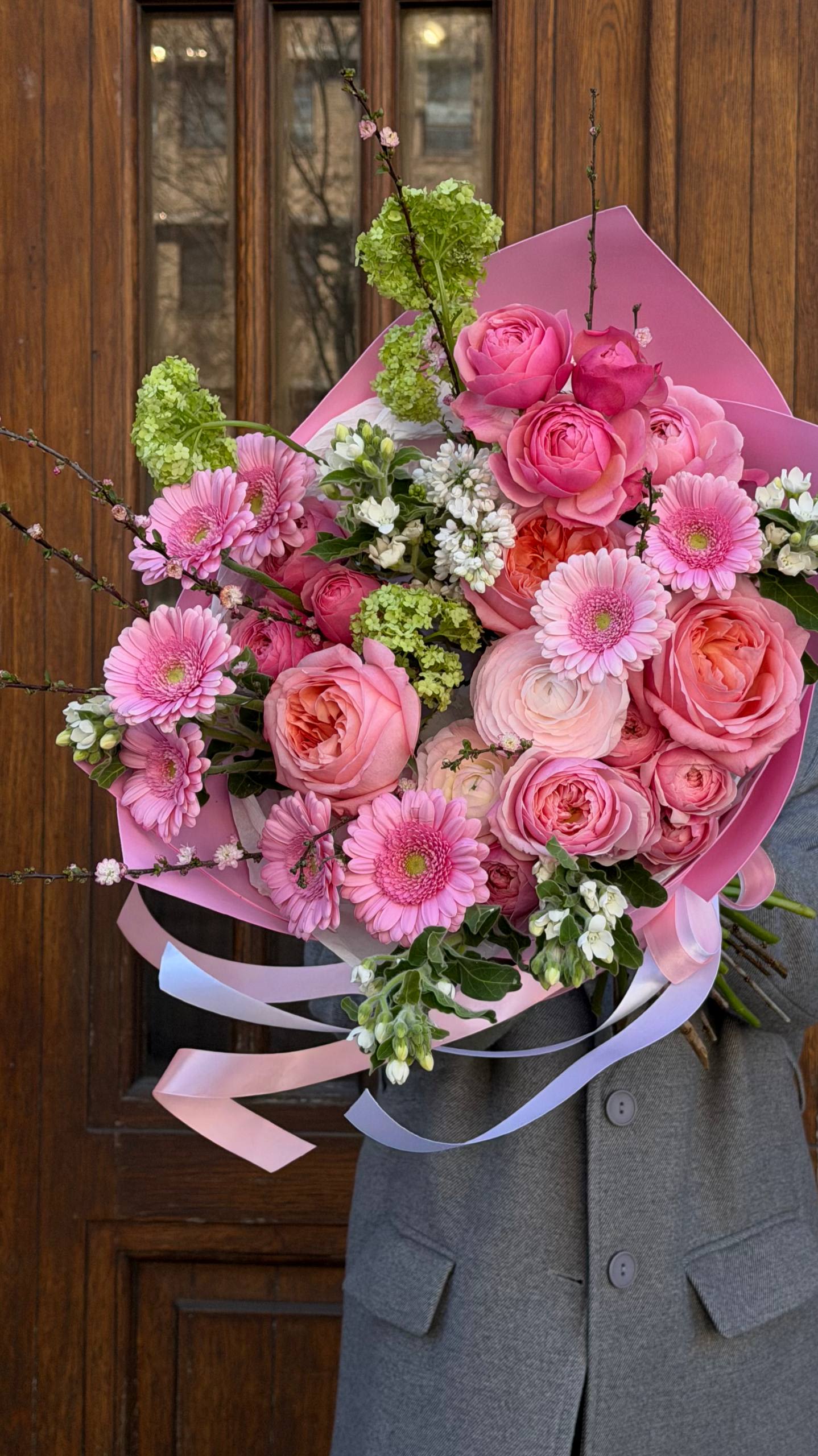 Berry Kiss - Stunning flower bouquet full of Ranunculus, and other mixed flowers