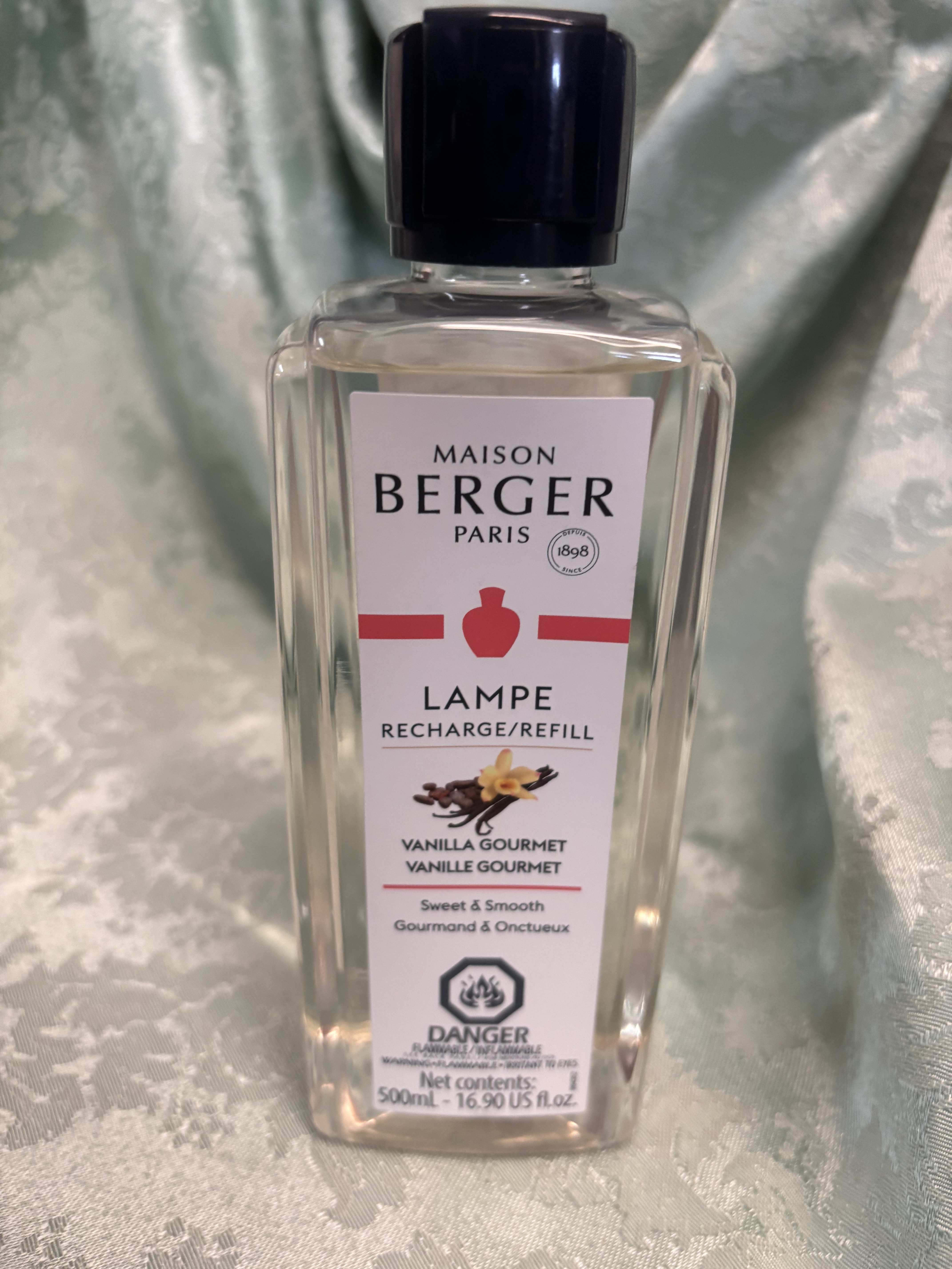 Bottle of Maison Berger Paris Vanilla Gourmet lamp refill