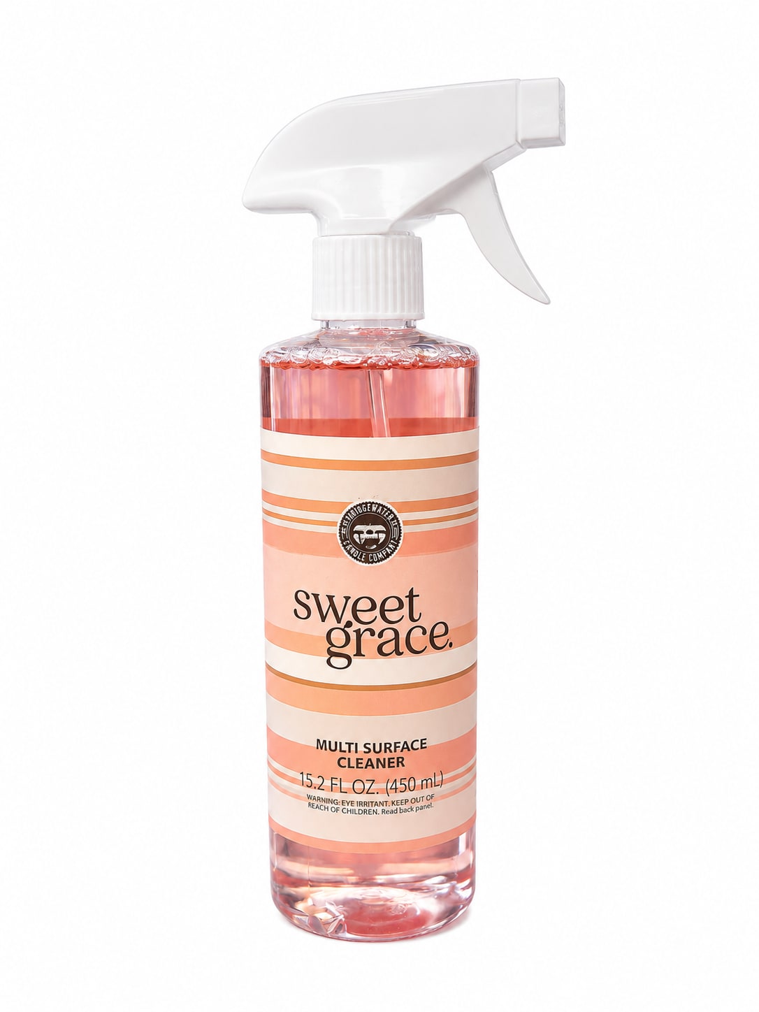 Pink multi-surface cleaner in a spray bottle