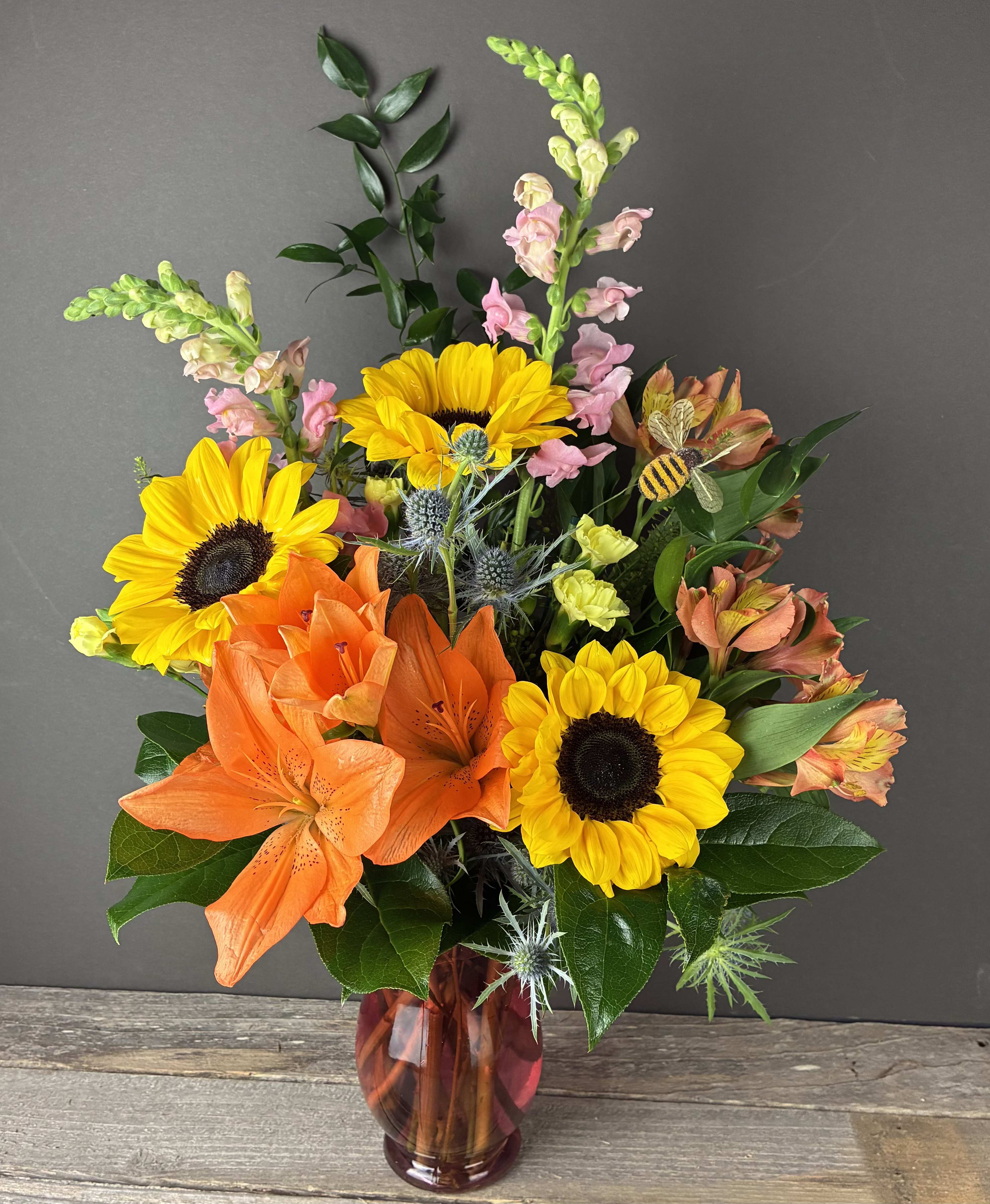 Just Bee-cause - Bright and bold flowers, perfect for brightening someone's day!