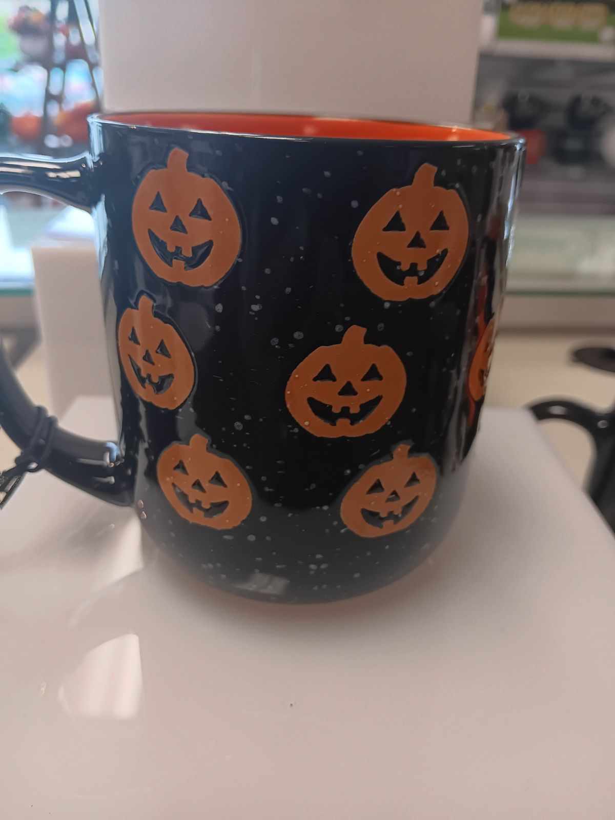 Halloween Pumpkin Mug - Halloween mug can be used a a base for a floral arrangement or add it to any of our floral items as a an awesome gift.  *if using as a base please call the shop to make your order*