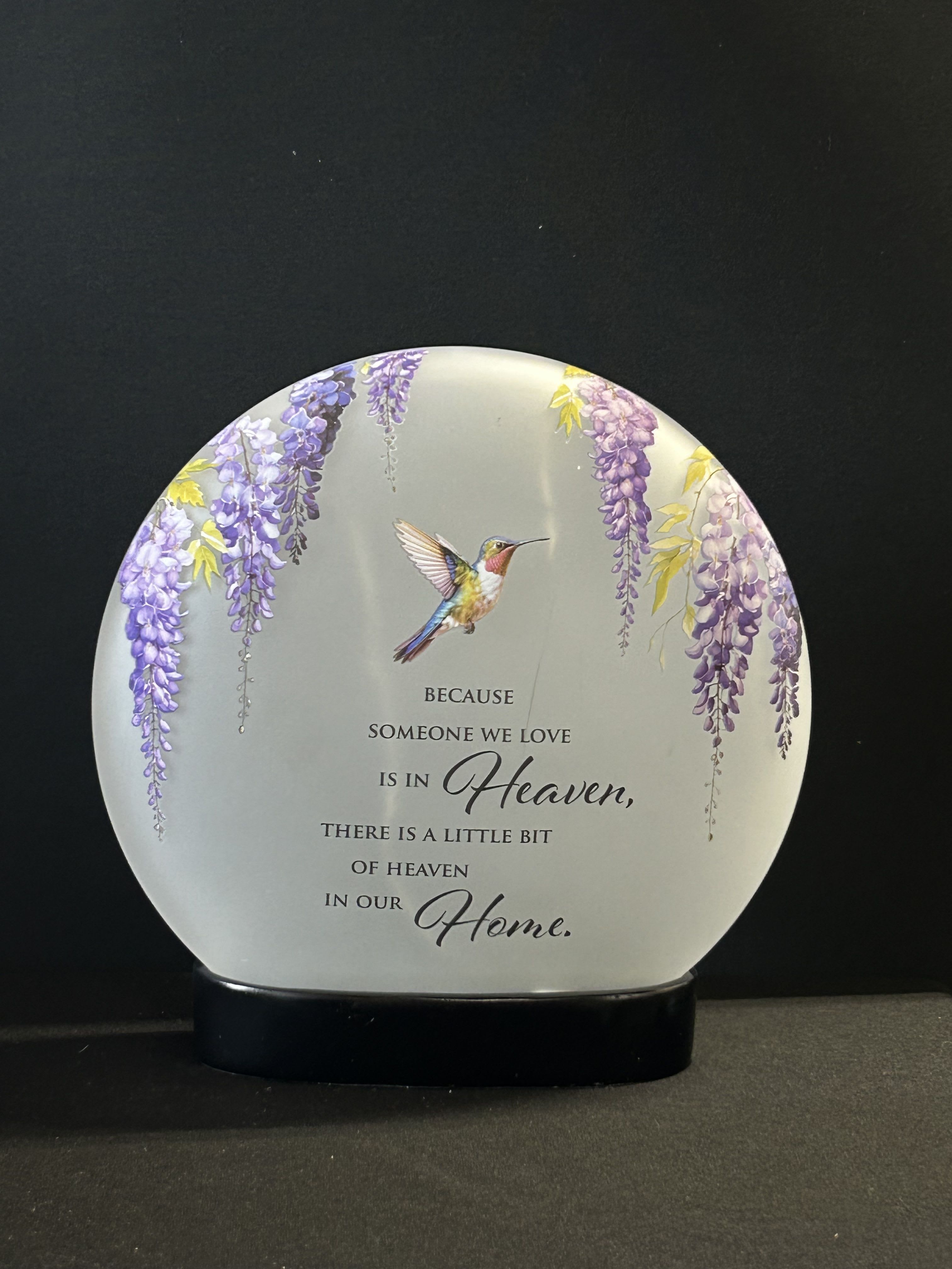 Heaven in Our Home Table Lantern - 8" LED Table Light, for the home. "Because someone we love is in heaven, there is a little bit of heaven in our home. " 