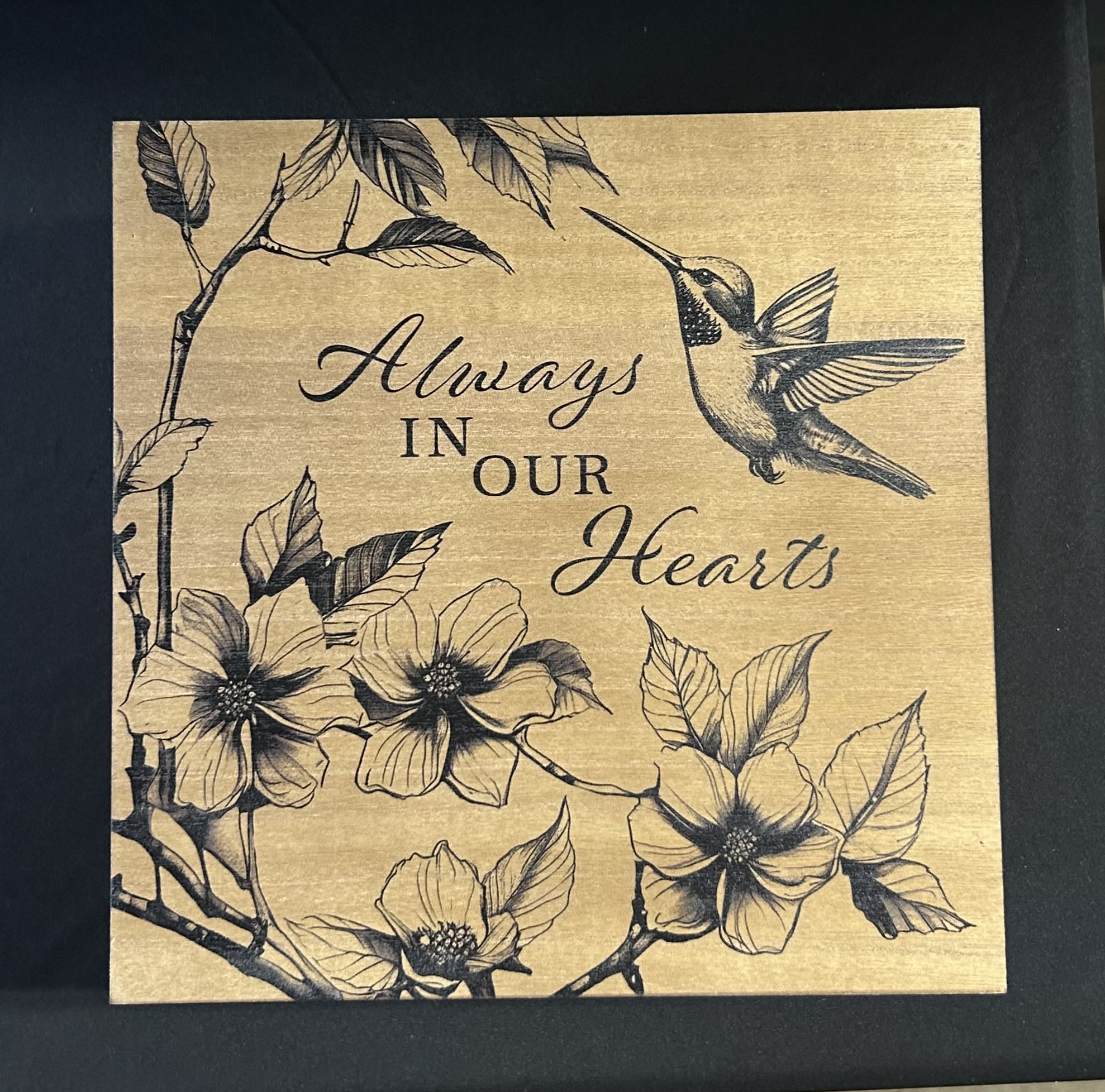 In Our Hearts Memory Box - This memory box is a gently quiet keepsake designed for remembrance, this memory box makes a thoughtful sympathy gift for a funeral or to honor a loved one's anniversary. Reads "If there ever comes a day when we cant be together, keep me in your heart, I'll stay there forever" This memory box has photo corners to put a photo inside the lid.