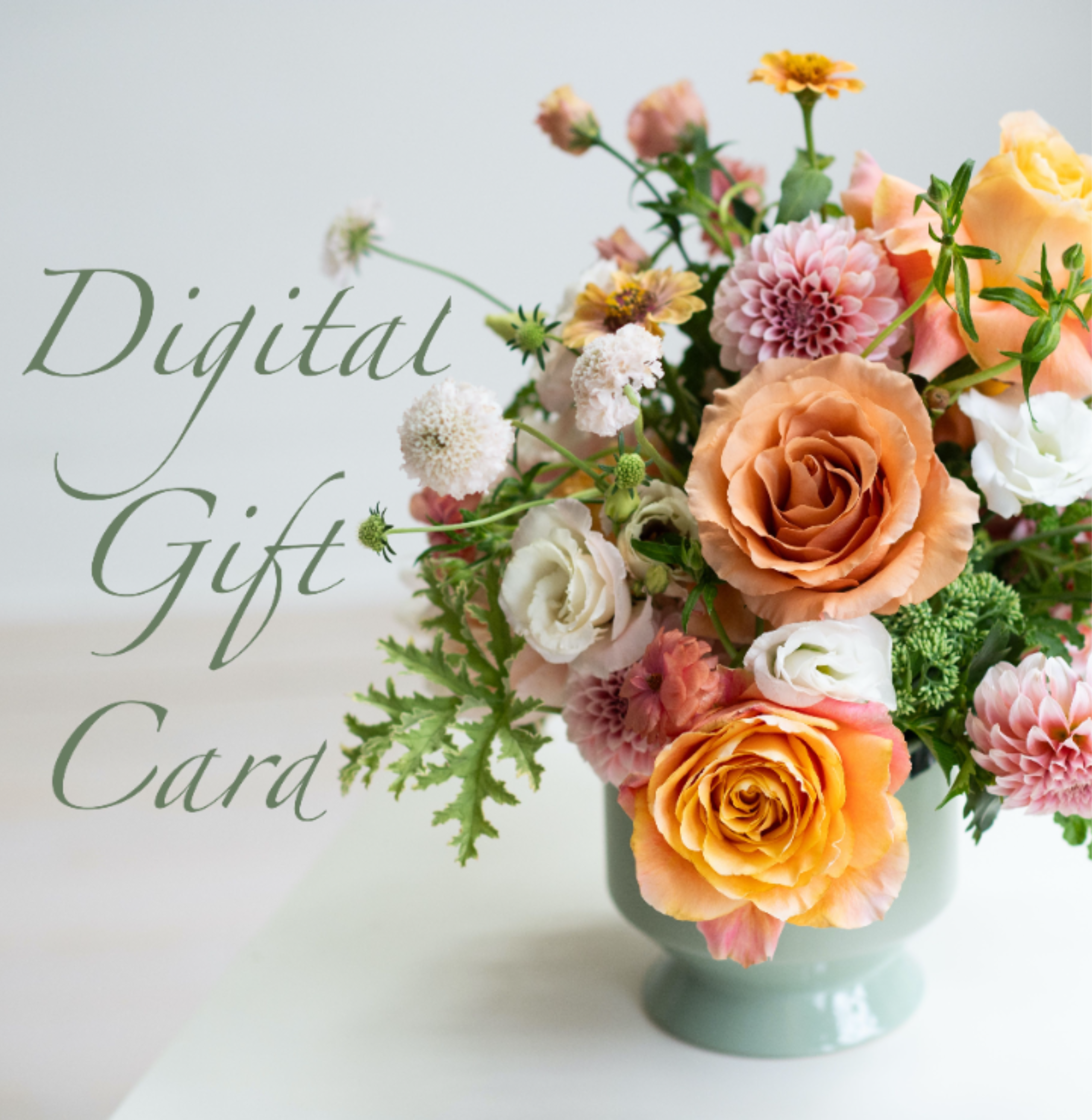 Digital Gift Card - Not sure which arrangement to select for your loved one?  Let them choose with a Hedge Fine Blooms digital gift card!    Please note: this gift card is for use through our online website ONLY.  Gift cards for use in our brick-and-mortar store can be purchased at our boutique on 115 4th Street NE.