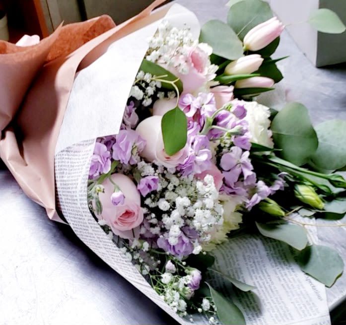 Pastel Charm - Pastel Wrapped Bouquet