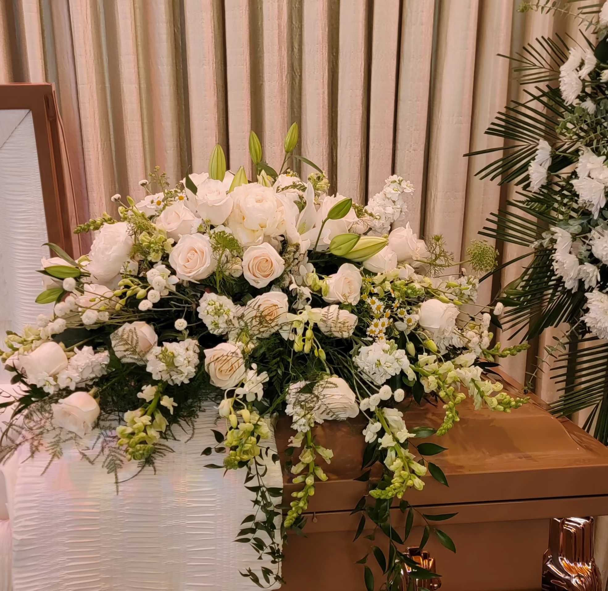 Elegant White Spray - 1/2 casket spray