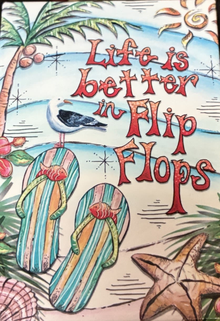 Life Is Better In Flip Flops Magnet - Life is better in flip flops magnet. 2 inch X 3 inch