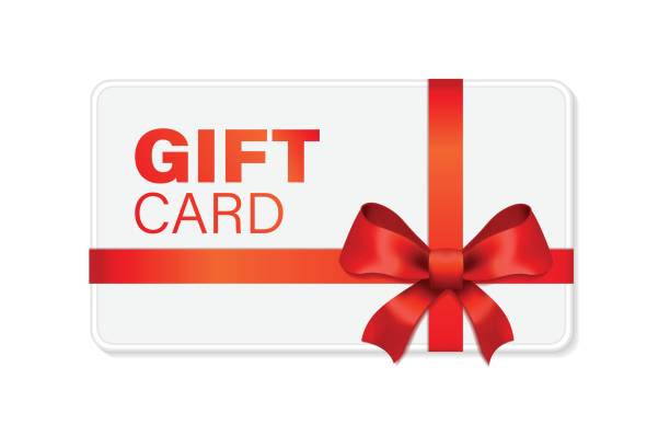 Gift card with a red ribbon and bow