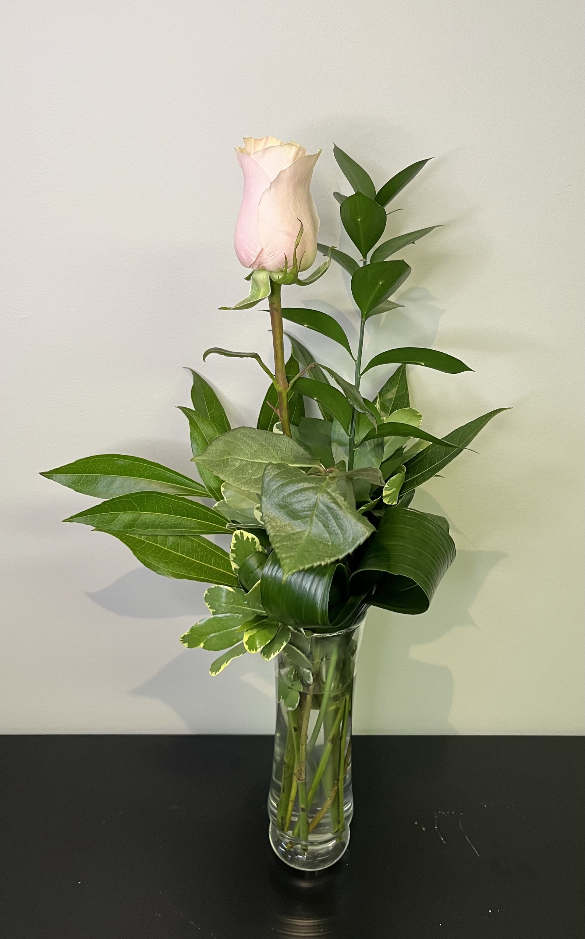 Pink Devotion by Chasing Petals - A simple declaration of love with a bud vase of a pink rose (or roses).