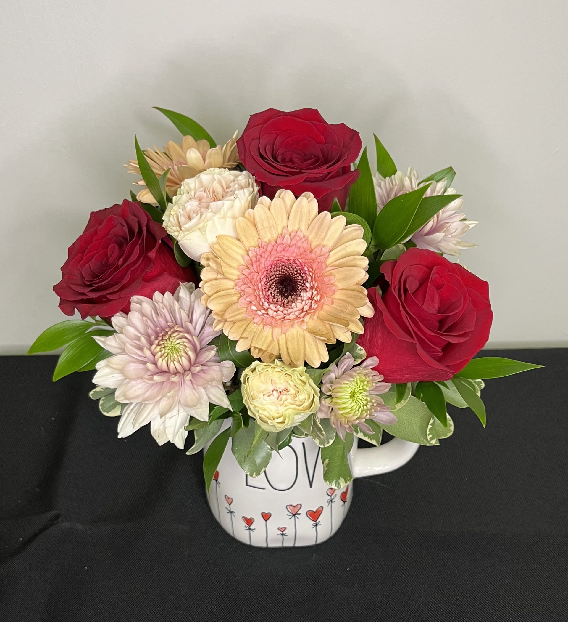 Be Mine Mug in Bold Colours by Chasing Petals - A keepsake mug of bold and beautiful flowers perfect for all occasions from birthdays to Valentine's day and Anniversaries, Get well soon's and everything in between.