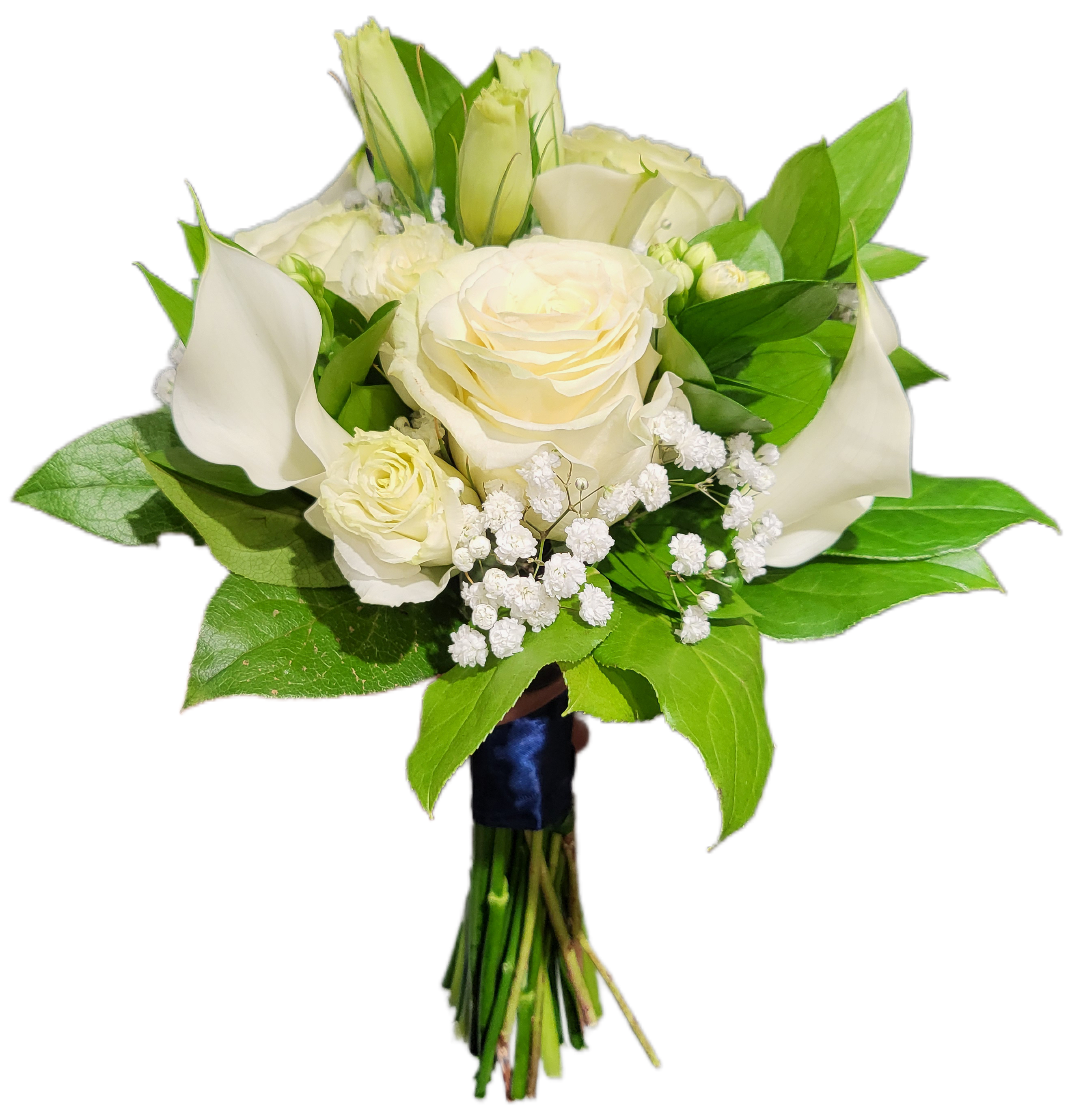 Custom Handheld/Nosegay - Small handheld bouquet. Perfect for Prom or a Bridesmaid. Manicured perfectly and wrapped with ribbon(1 inch thick). Flowers will be chosen based on color scheme requested. All Custom orders please leave message in check out or email fondyflowers@gmail.com with your order number in the subject line. We recommend you send us 2-3 primary colors and any specific flowers that you would like/don't want. Thank you.