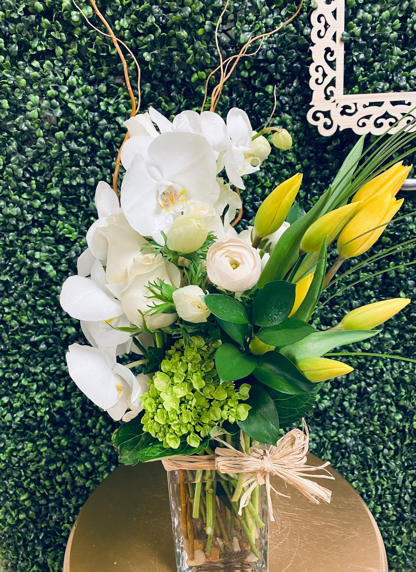 Ranunculus Riviera by Donya's Florals - Ranunculus Riviera is an upgraded spin-off of the Riviera design. Pastel, Contemporary, Lasting, and the perfect way to express everlasting love. Set the mood, we'll bring the flowers!  *Tulips are substituted with another flower type based on season availability.