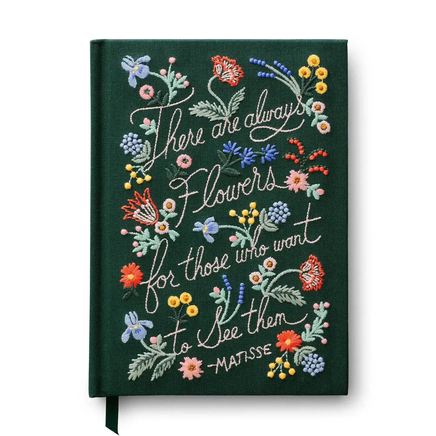 There Are Always Flowers Embroidered Journal - There Are Always Flowers Embroidered Journal