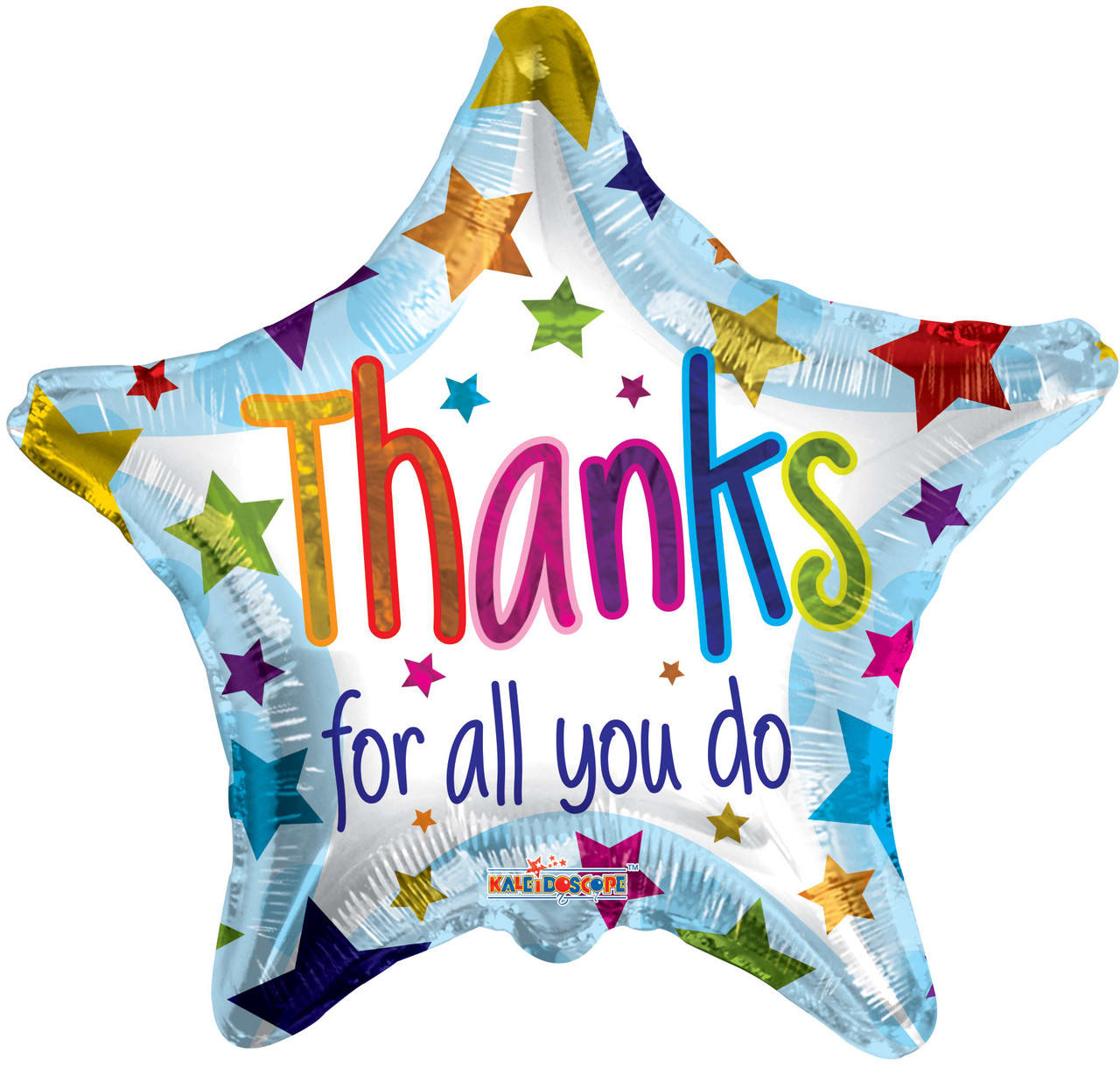Thank You Mylar - 18" Thank You mylar balloon. Filled with helium. Stays afloat up to 7 days. Styles my vary due to availability