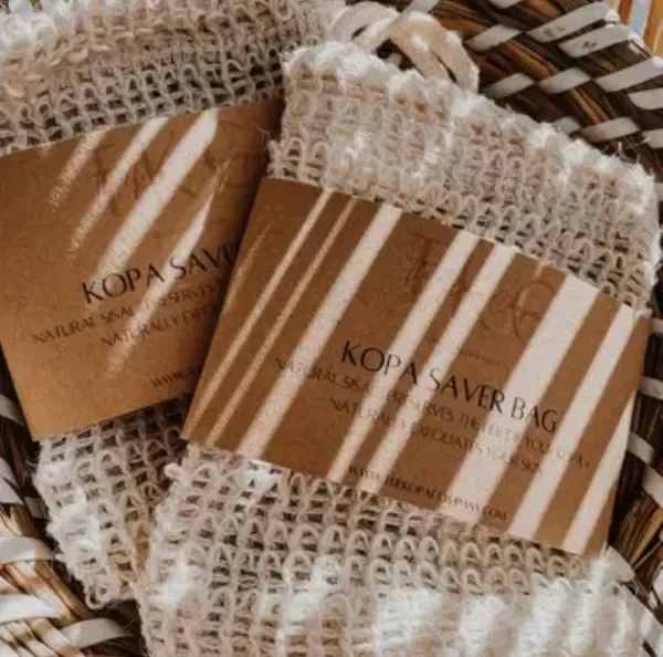Two packaged mesh saver bags in a basket