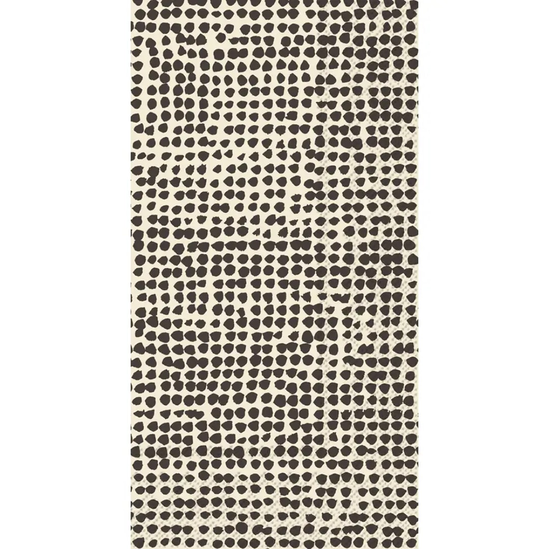 Abstract black dot pattern on a cream background