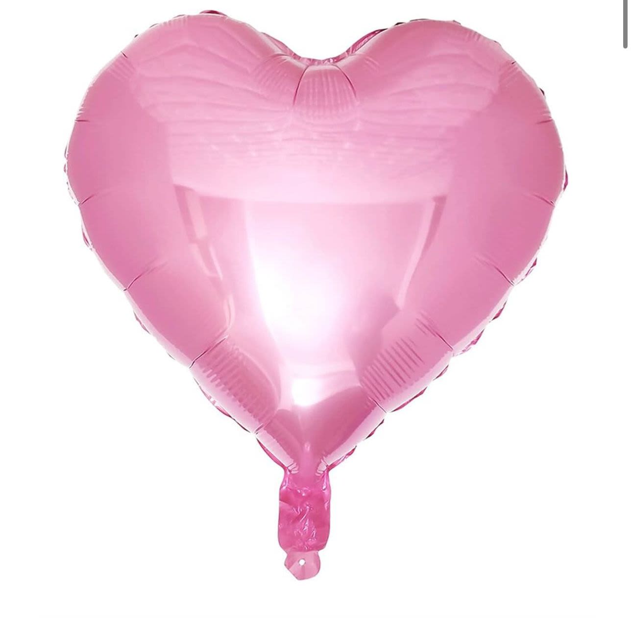 Light pink heart balloon - Hilum filled 18 inch heart mylar balloon