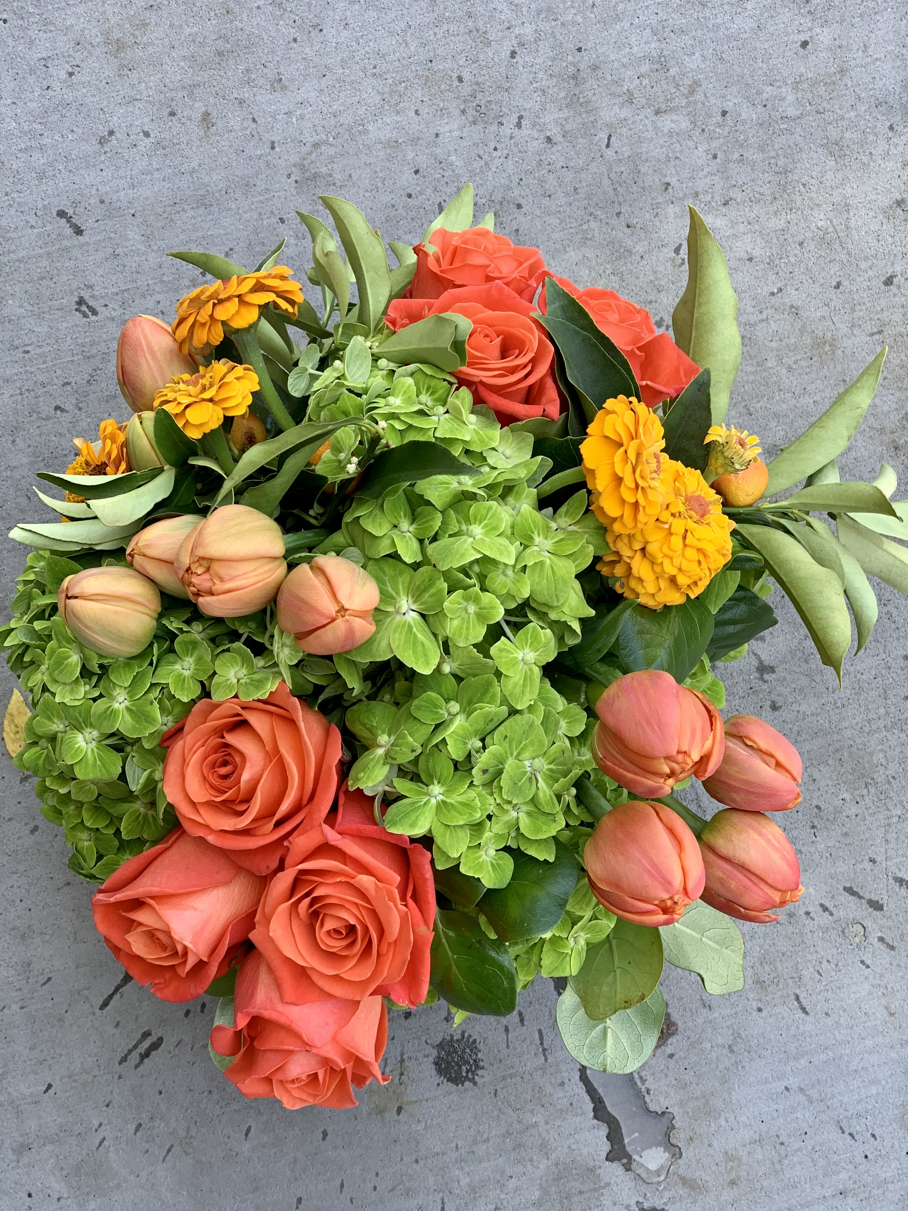 Vitamin Green  - Then most beautiful  color blocking arrangement to send as a thank you. This is like sending sunshine to someone's home or office.   Saturday and Same Day are available if you call the shop.   ** 415 751 2747 10:00AM -5:00PM