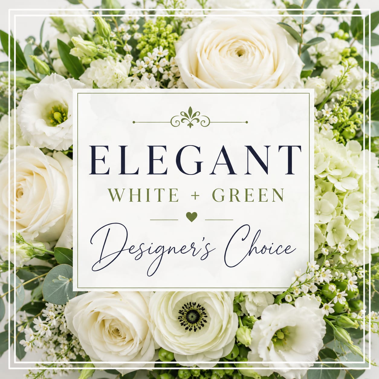 White Elegance - All white florals in stock.