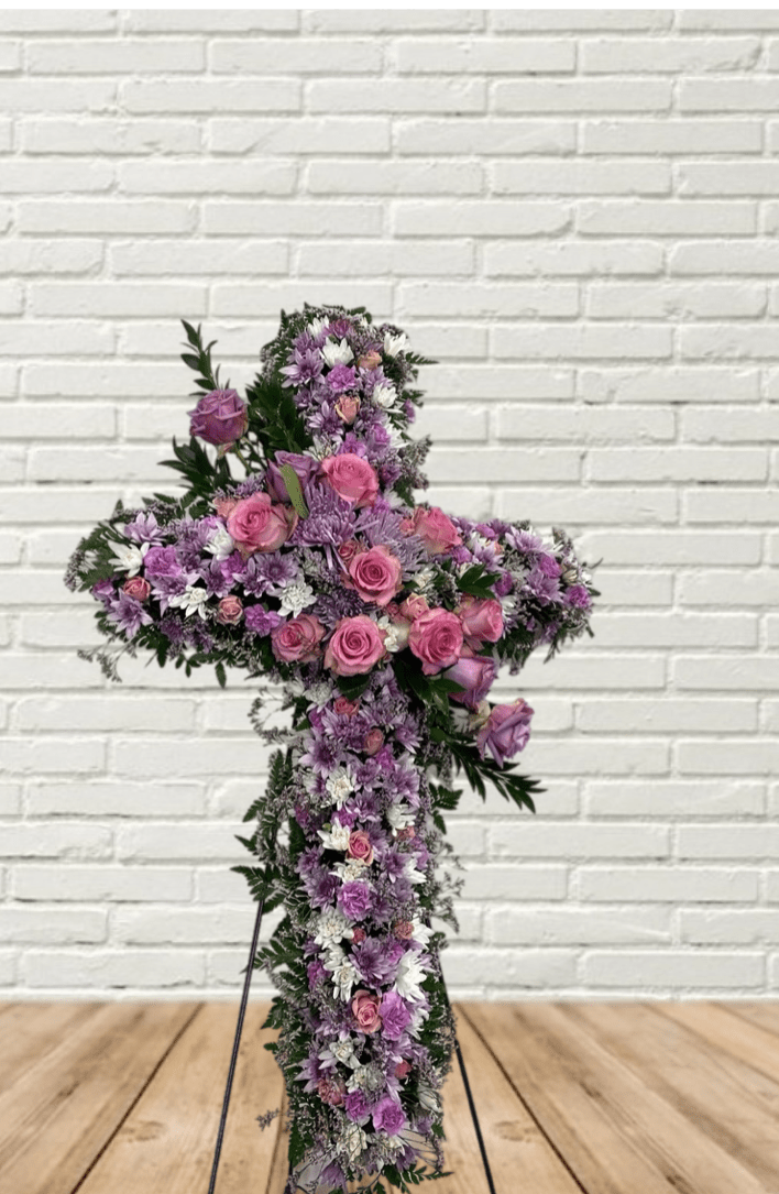 Pastel Spirit Cross   - A pastel beauty on a easel cross, perfect for honoring your loved one.
