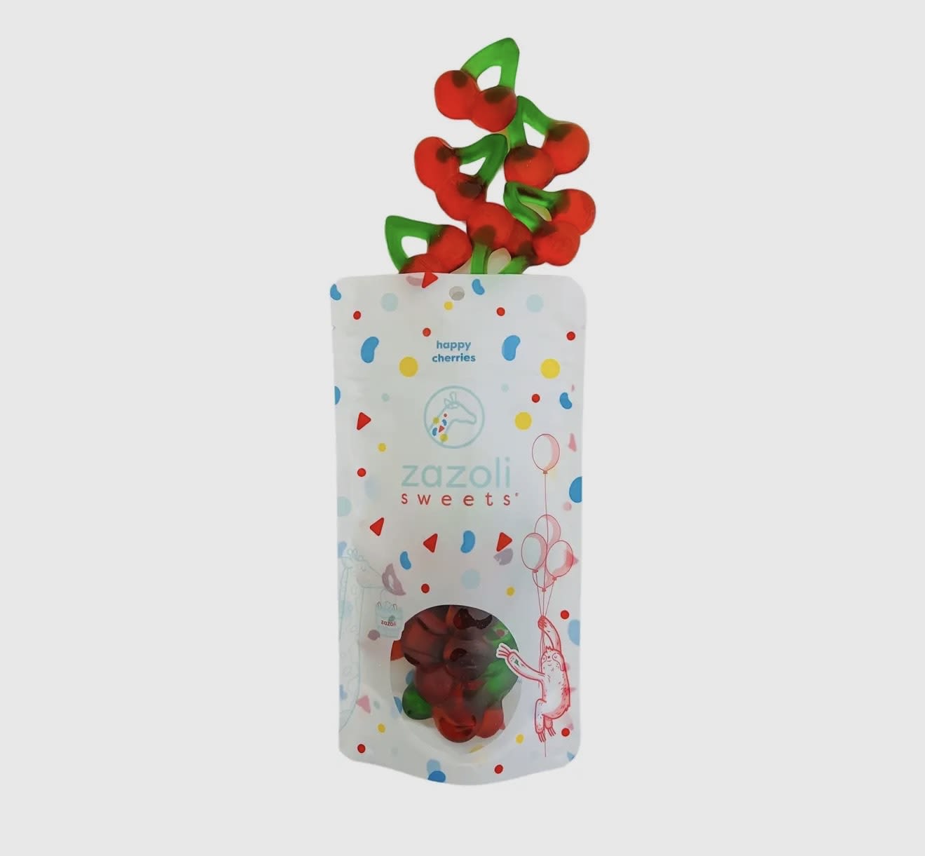 Haribo® Happy Cherries - Haribo® Happy Cherries  Twin Cherries are a chewy and simply delightful treat. The rich cherry flavor is like a pleasant explosion in your mouth.  Net Wt. 4 oz. 