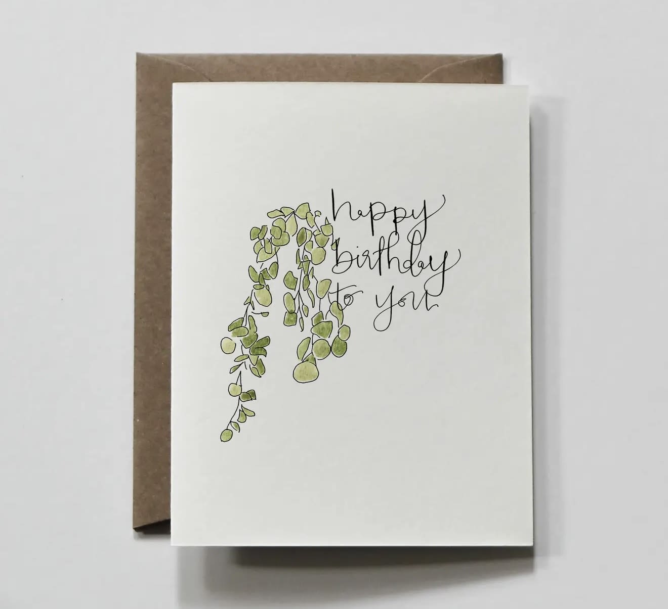 Green Hang | Hanging Plant Happy Birthday Greeting Card - Green Hang | Hanging Plant Happy Birthday Greeting Card