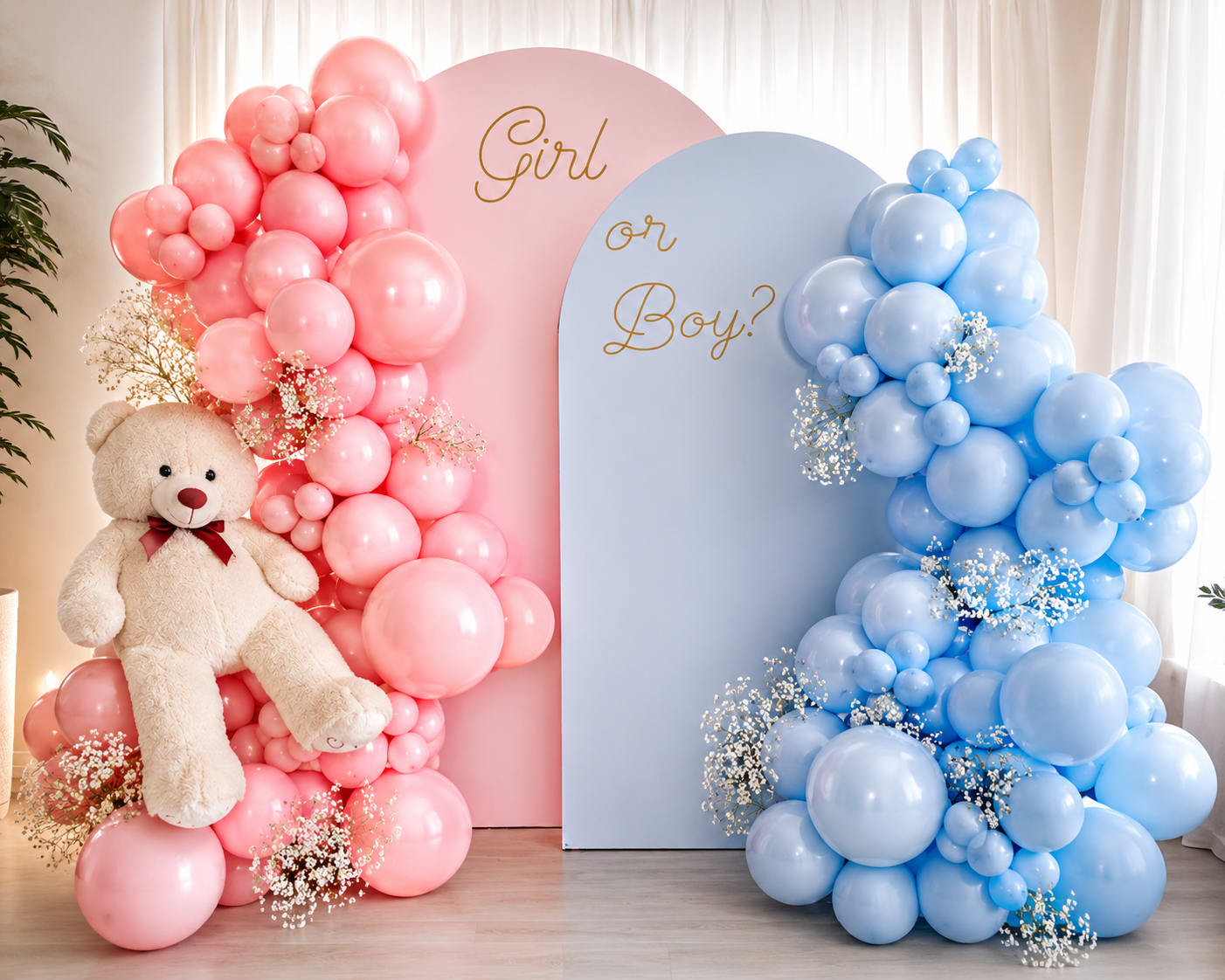 Enhanced Package - Pricing includes up to three standard balloon colors. Specialty, premium, or custom colors are available for an additional charge and may differ slightly from those shown in photos.   The client is responsible for the removal and disposal of all balloons and décor materials following the event.   Outdoor Installations:  Balloons displayed outdoors are exposed to weather and environmental conditions that may cause them to fade, oxidize, discolor, deflate, or burst. Cody's Floral Design is not responsible for any changes in appearance or damage resulting from exposure to heat, sunlight, wind, rain, or other environmental factors once the installation is complete.  Please note: Labor and delivery fees are separate from the package price. Labor costs are determined by the package selected, while delivery fees are calculated based on the location of your event venue.