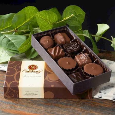 Coblentz Small Chocolates  - This 4oz gift box features an assortment of hand crafted chocolates with something to please everyone! A hand-selected and hand-packed assortment of chocolates 