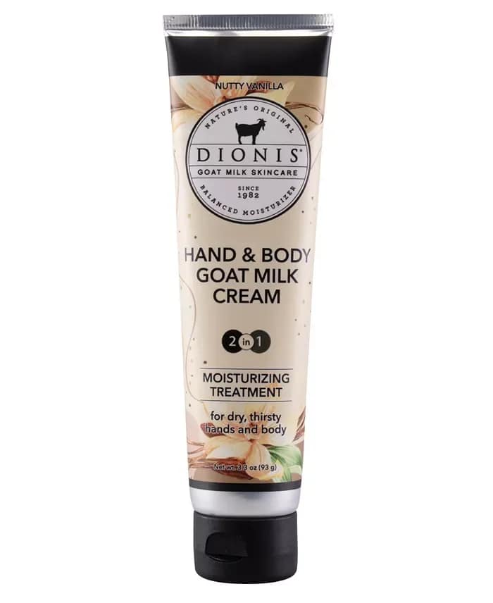 Dionis Nutty Vanilla Goat Milk Hand Cream - 1 oz goat milk hand cream