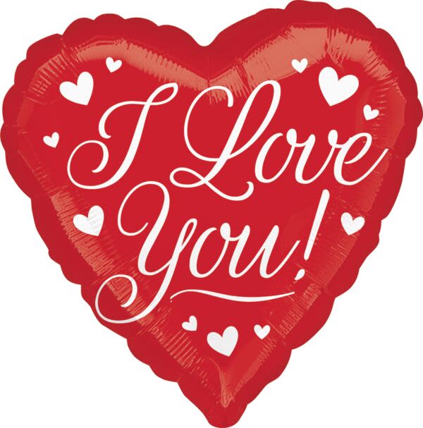 Mylar I Love You Balloon - Add a little bit of fun by saying I Love You with a mylar balloon!