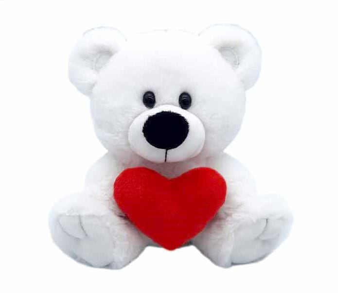 First and Main Timmy Teddy Bear - Plush 6" bear holding a red heart pillow, perfect for spreading the love.