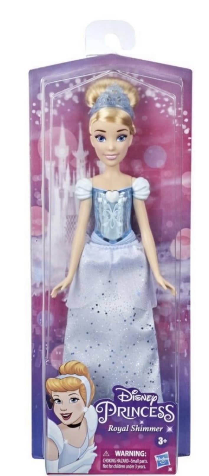Disney Princess Cinderella doll in purple packaging