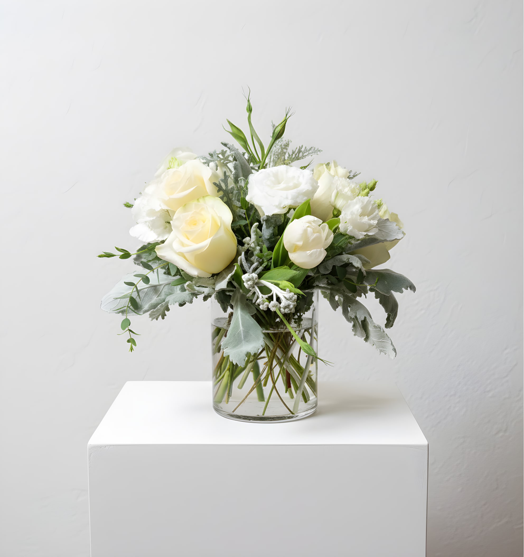 Pure Pleasures - Pure beauty and sweet innocence come to life in this dreamy collection of pearly white and pastel blooms.
