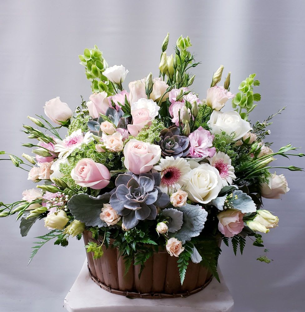 Rosy Succulent Bouquet - 20in W x 18in H