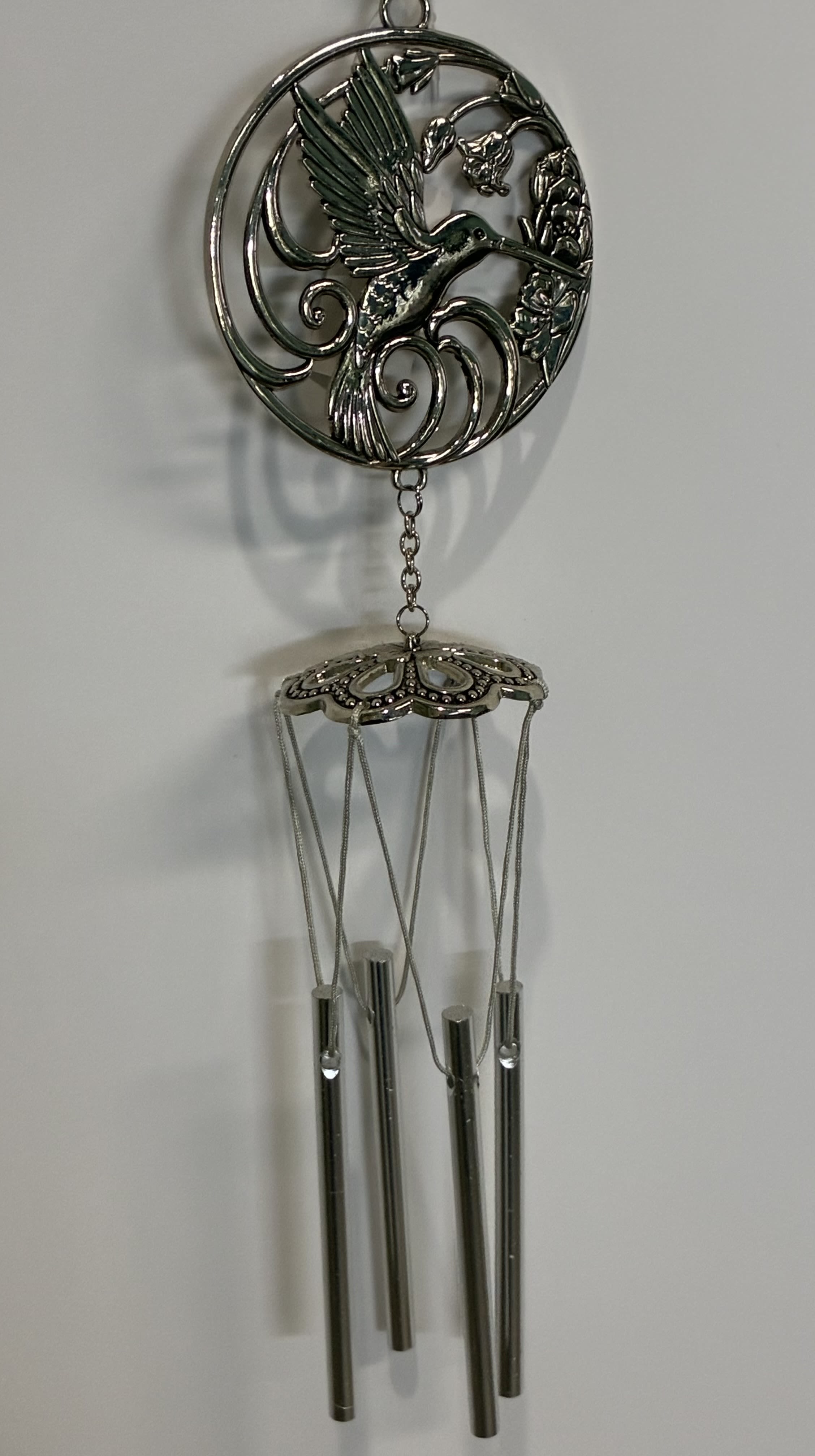 Mini Hummingbird Wind Chime - Mini Metal Hummingbird Wind Chime. 9 1/2 in H