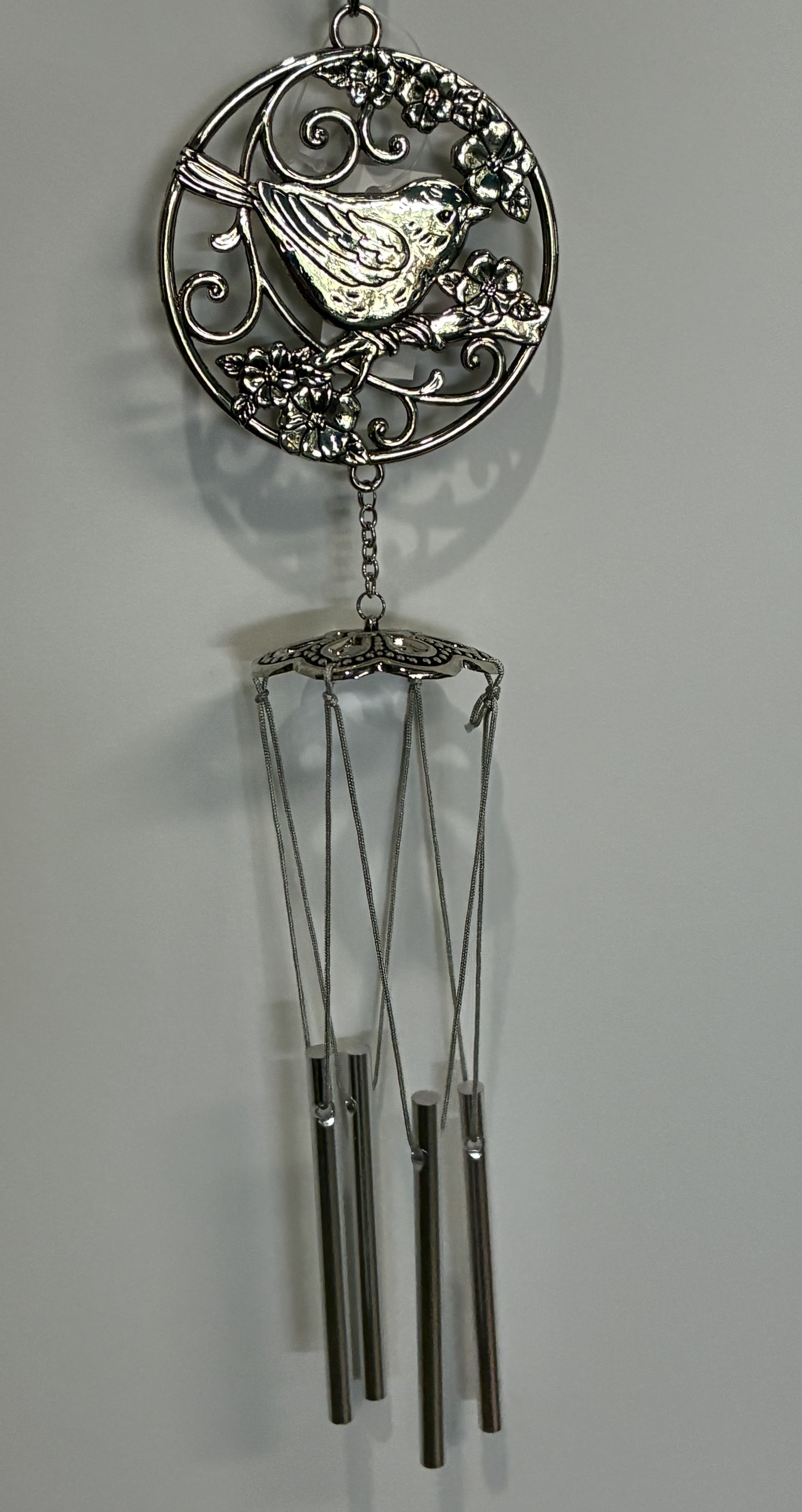 MIni Cardinal Wind Chime - Mini Metal Cardinal Wind Chime. 9 1/2 H
