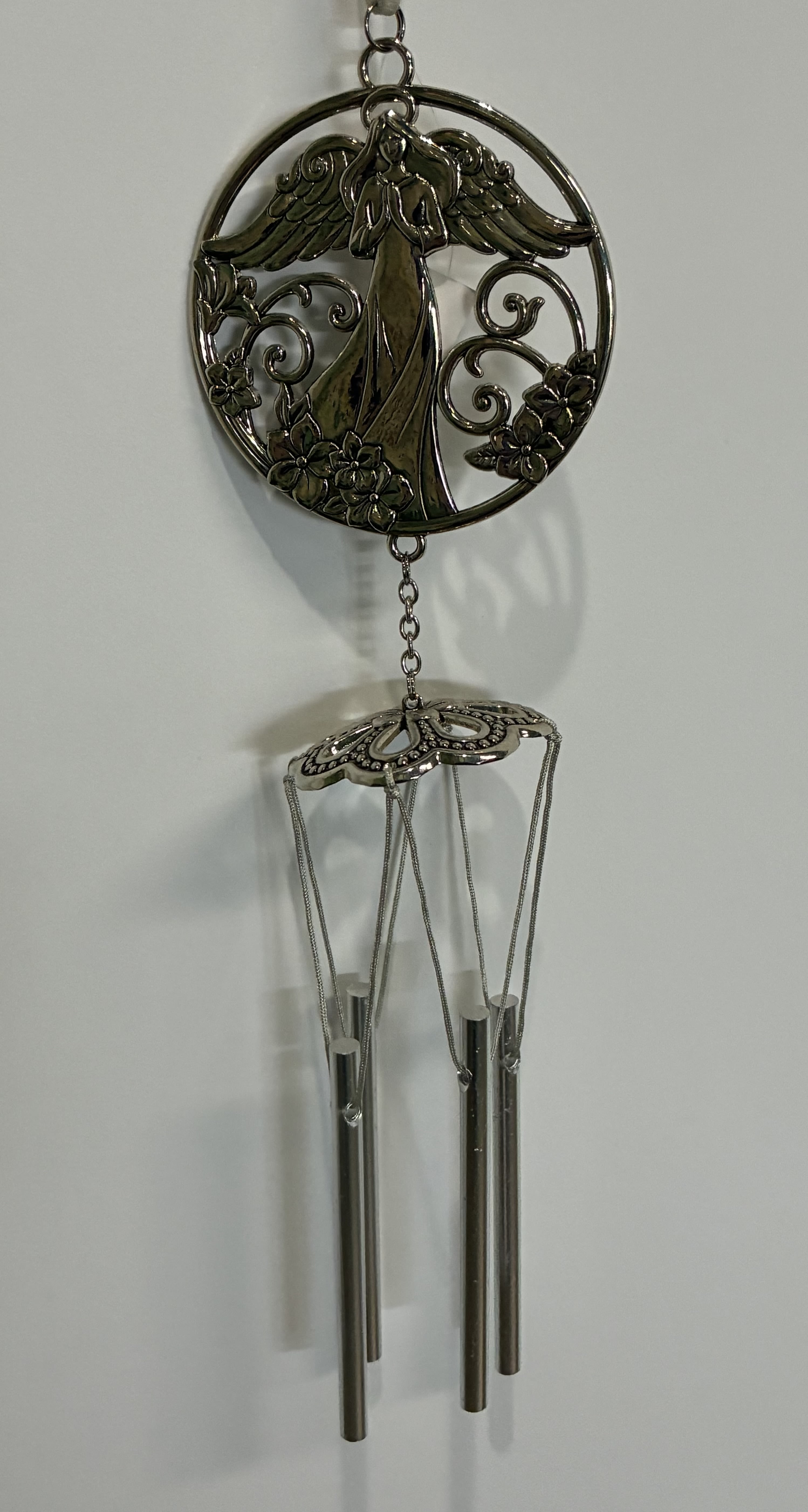 Mini Angel Wind Chime - Mini Metal Angel Wind Chime. 9 1/2 H