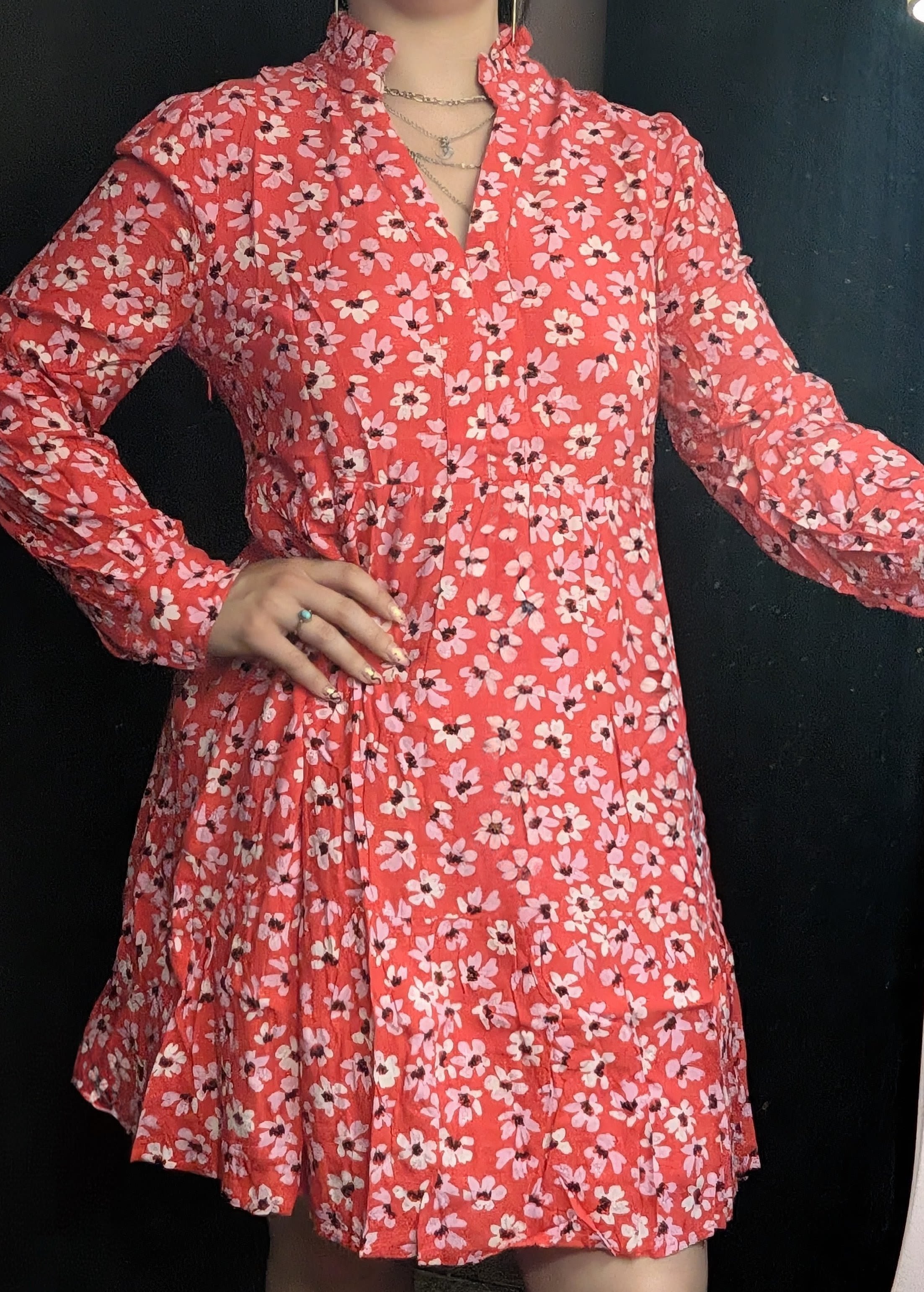 Cherry Blossom Twirl Dress - Cherry Blossom floral dress available in S-M