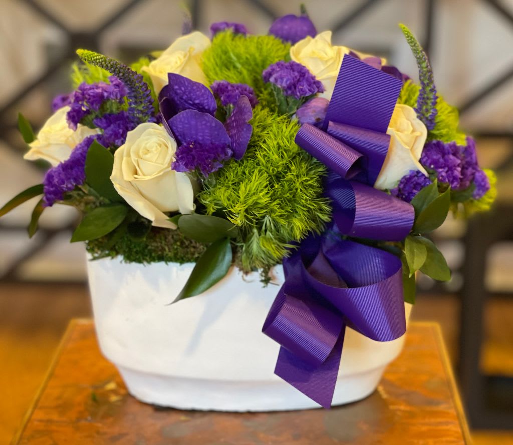 Purple Blooms - Tax free. Same day hand delivery.