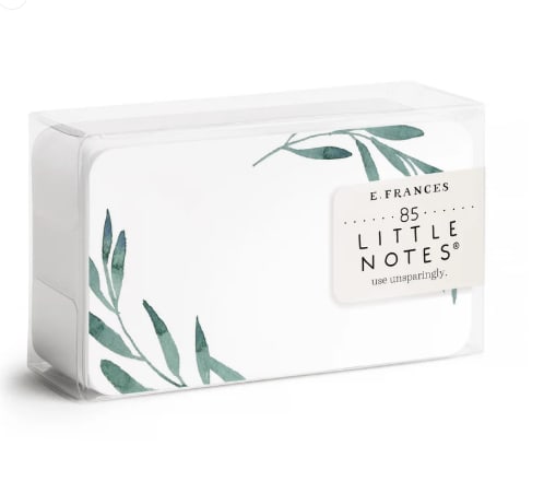 Box of Little Notes cards with a leafy design
