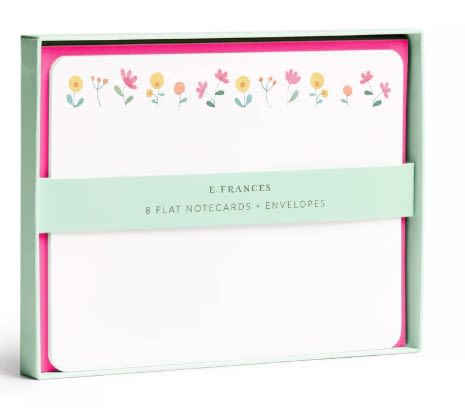 Boxed set of floral notecards with envelopes