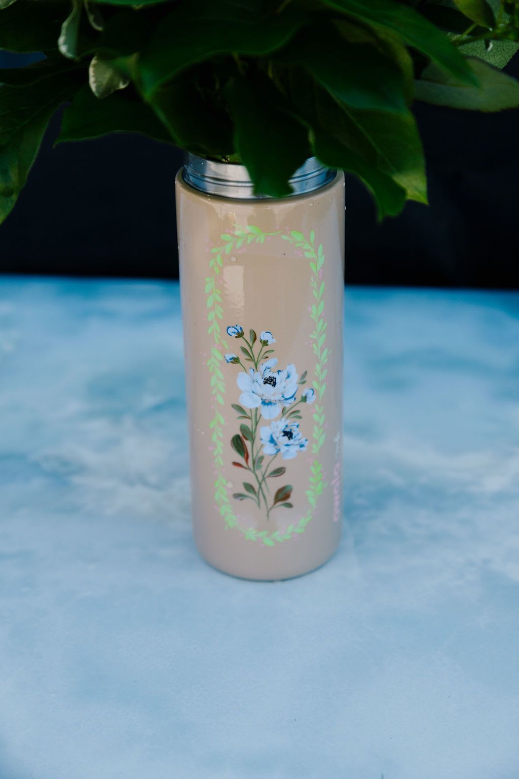 Vintage Garden (Tumbler Only) - This tumbler is a one-of-a-kind, hand-painted piece sealed with a clear gloss powder coat—dishwasher safe, chip-resistant, and made to last; by artist Melanie Haggard @meligrafi. Want the tumbler with flowers? Just click the “Occasions/Mothers Day” tab at the top of the page.