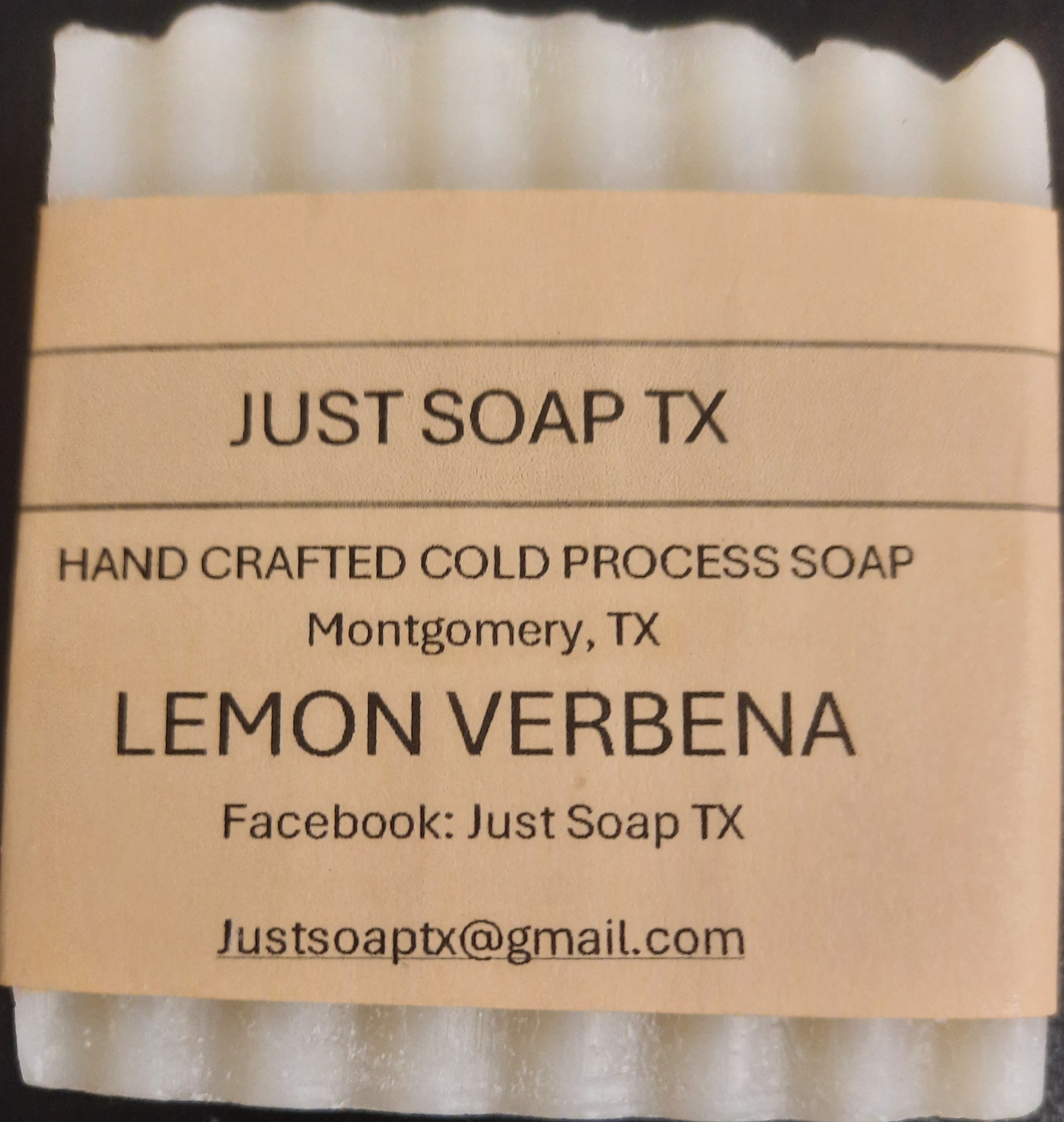 Just Soap TX - Lemon Verbena - Lemon Verbena Hand Crafted Cold Process Soap - Created w/ Coconut, Olive and Castor Oils, Shea Butter, Water, Lye &amp; Essential oil scents - Made here locally in Conroe,TX
