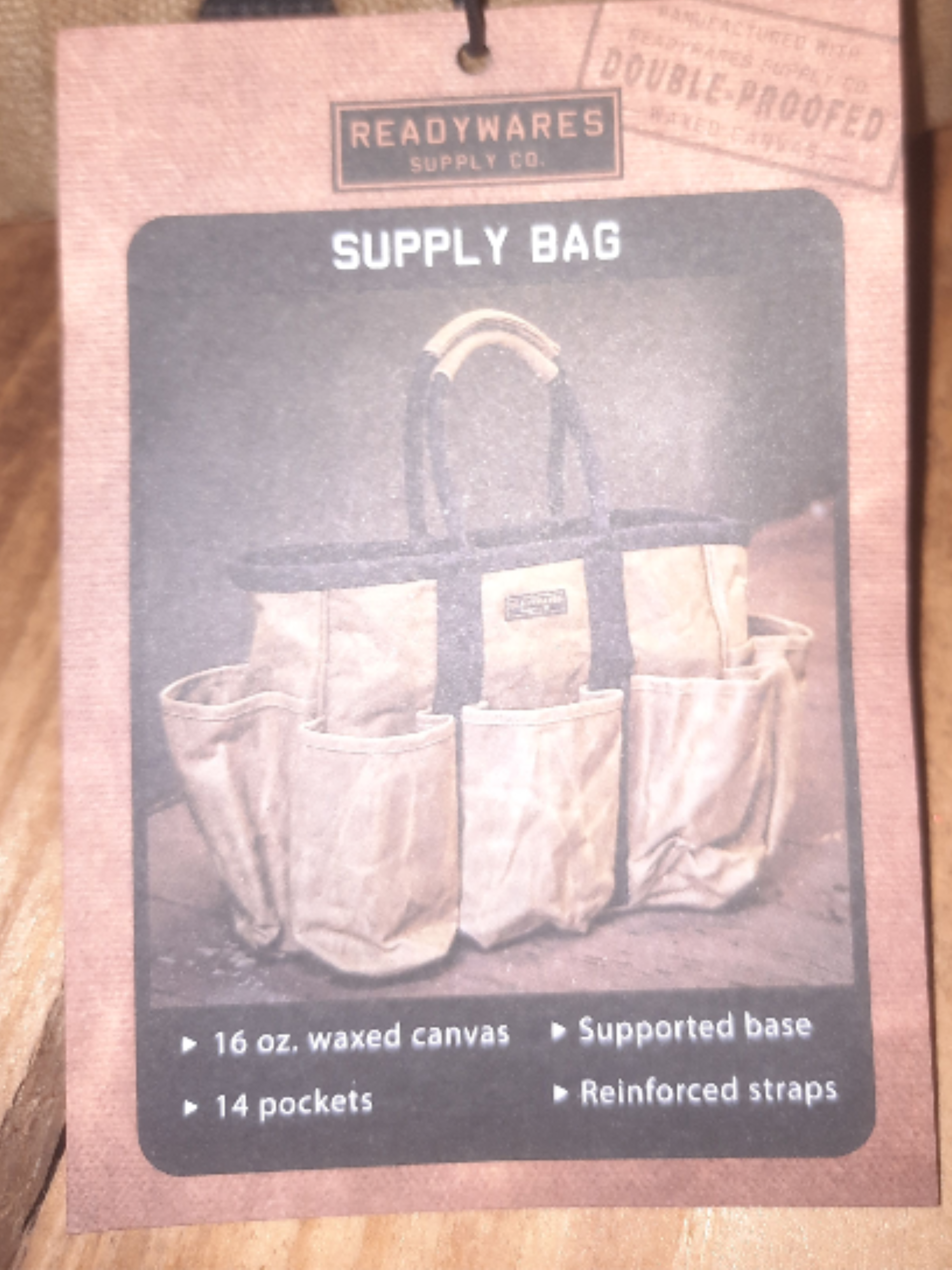 Readywares - Supply Bag - Readywares - is a USA-based family business founded by two brothers from the Pacific NW with the aim of offering high quality, heavy duty, waxed canvas products. Supply Bag 16.oz waxed canvas, Supported base, 14 pockets, Reinforced Straps