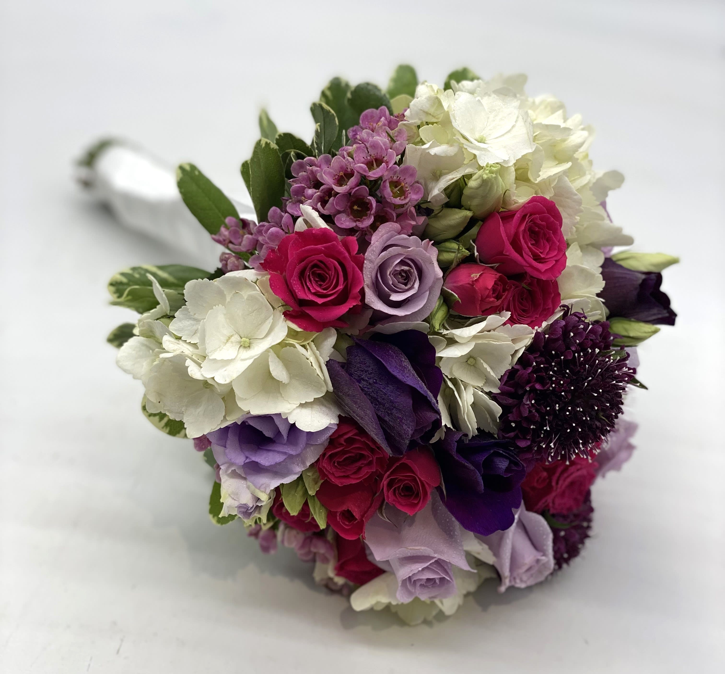 Fuscia Dreams Clutch Bouquet - Whites, Deep Purple, Lavendar &amp; Hot Pink make this bouquet one of a kind!! 